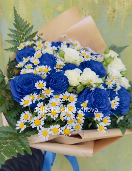 Bouquet Bianco e Blu