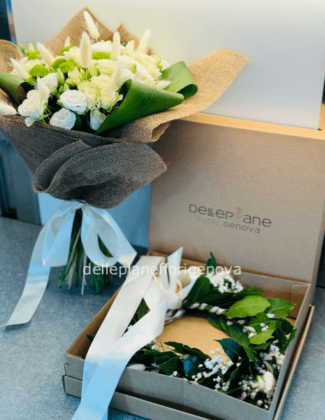 Coroncina con Scatola e Bouquet da Laurea